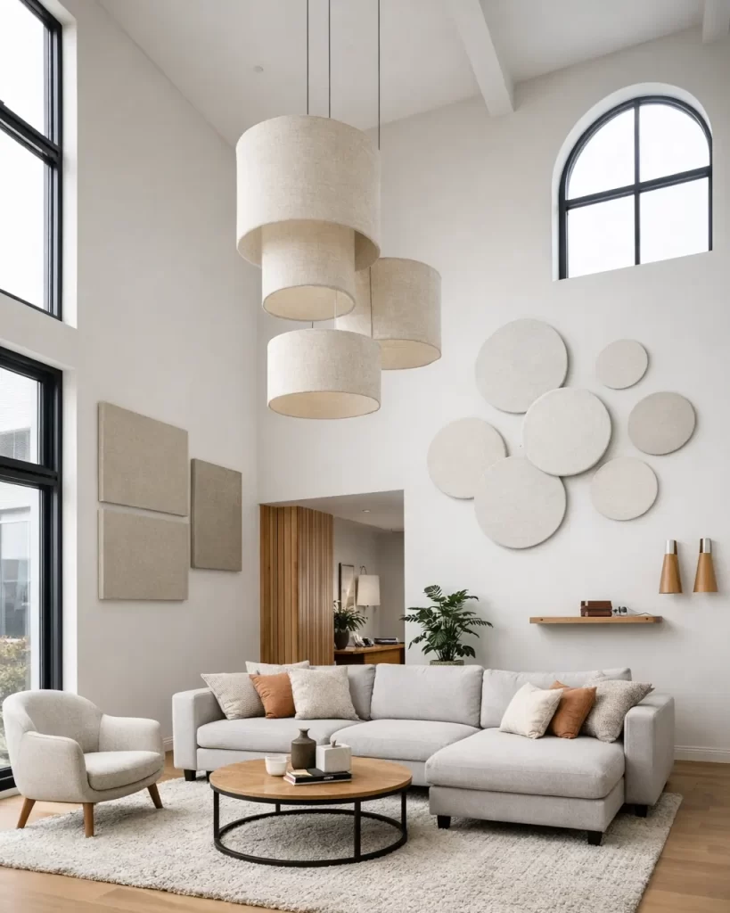 Stijlvolle geluidsdempende oplossingen voor een rustige woonruimte.