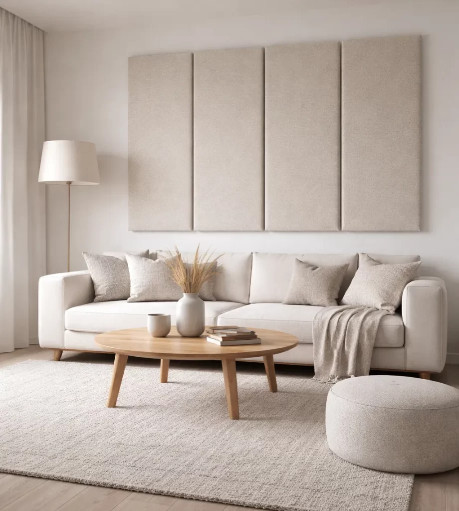 Zachte materialen dempen galm en brengen rust.